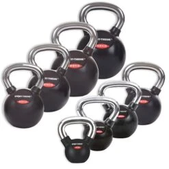 Sport-Thieme Kettlebell-Set "Gummiert Mit Glattem Chrom-Griff" -Geschäft Für Fitnessgeräte 132 0839
